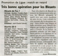 Saison 2007/08: Bleuets A / Biarritz B