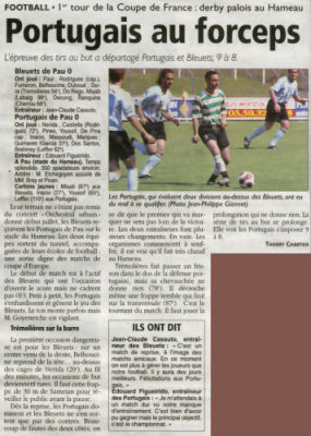 Saison 2007/08: Bleuets / Portugais Pau